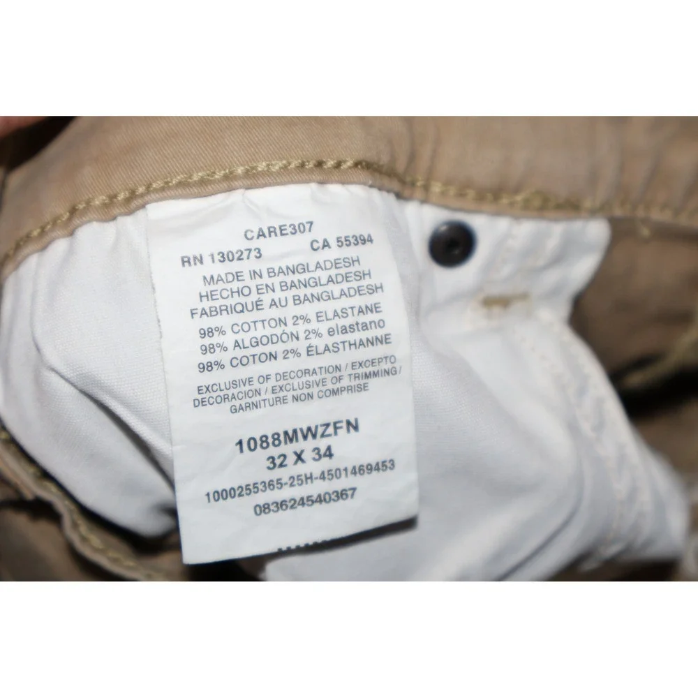 Wrangler Western Retro Slim Straight Men 32x34 Tan Chino Pants Cowboy